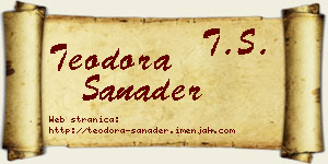 Teodora Sanader vizit kartica
